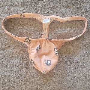 n2n bodywear 'panda' thong, pink (L)